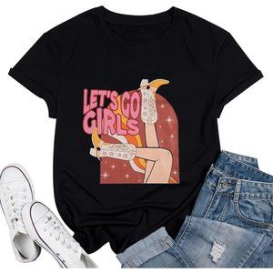 NEW! Let's Go Girls Women's SMALL T-Shirt Bachelorette Party Girls Trip